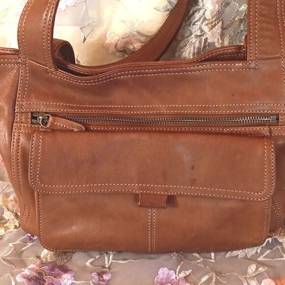 Fossil Leather Bag in Luggage Tan - Picture 2 of 16
